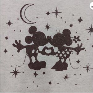 Disney Mickey & Minnie T-Shirt Gray‎ Medium Mad Engine Graphic Tee Wear Med B11